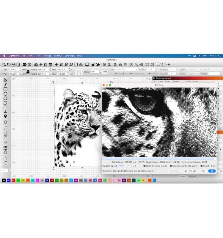 Software Lightburn para laser de grabado y corte